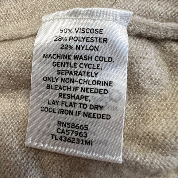 Leith Women's Open Front Duster Cardigan Lightweight Beige Size Small - Picture 9 of 9